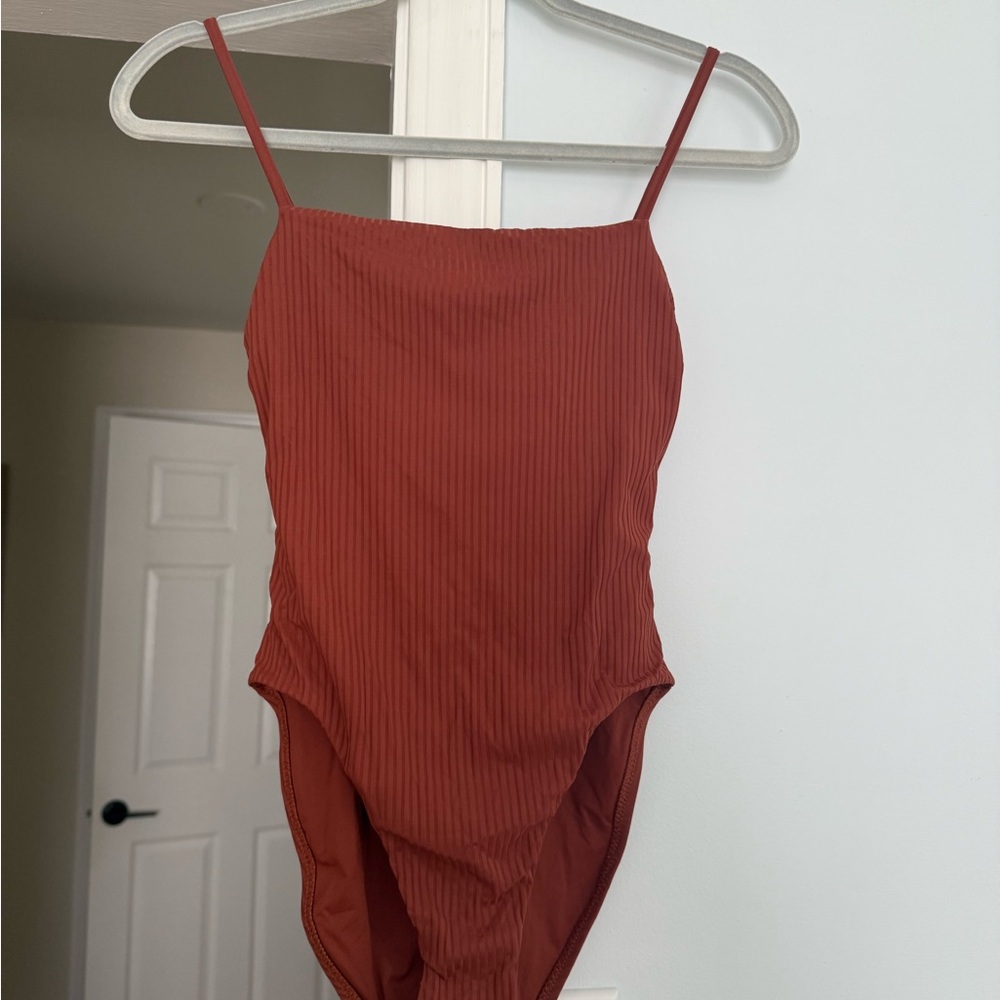 Vitamin A Jenna One Piece Swimsuit Copper Ribbed